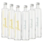 Pack Misto 6pz. - Bottiglia Classic 75cl. Personalizzata Trasparente Acqua Liscia / Acqua Gassata con Tappo Argento (NO LOGO SHURITY)