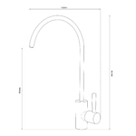 Shurity Primary Rubinetto di prelievo per depuratori 1 Via 1/4” Acciaio Inox Satinato - immagine 2