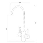 Shurity Primary Rubinetto di prelievo per depuratori 2 Vie 1/4” Acciaio Inox Satinato - immagine 2