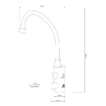 Shurity Firenze Rubinetto di prelievo per depuratori 2 Vie 6mm. Nickel Spazzolato - immagine 2