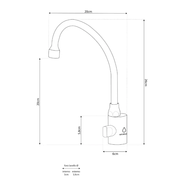 Shurity Firenze Rubinetto di prelievo per depuratori 1 Via 6mm. - immagine 2