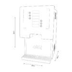 Shurity Drink Refrigeratore acqua con Erogazione Bevande con Pulsanti 30Lt/h. Soprabanco - 6 vie, Acqua e Bevande - immagine 2