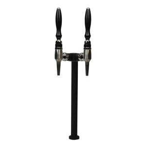 Shurity Fit Colonnina Meccanica 2 vie Nero Opaco con rubinetti Cromati