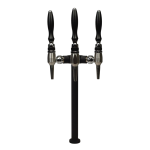 Shurity Fit Colonnina Meccanica 3 vie Nero Opaco con rubinetti Cromati