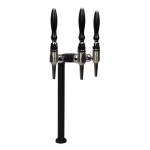 Shurity Fit Colonnina Meccanica 3 vie Nero Opaco con rubinetti Cromati - immagine 4