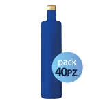 Pack 40pz. - Bottiglia Classic 75cl. Blu con tappo Oro