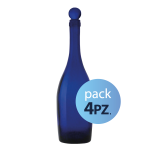 Pack 4pz. - Bottiglia Old 75cl. Blu con tappo Blu