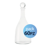 Pack 60pz. - Bottiglia Vintage 75cl. Trasparente con tappo Trasparente