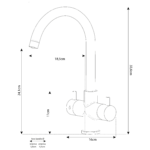 Shurity Verona Rubinetto da cucina 3 vie Granito Avena - immagine 2