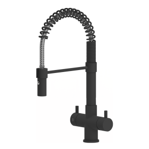 Shurity Milano Rubinetto da cucina a molla 5 vie 3/8” Nero Opaco