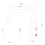 Shurity Napoli Rubinetto di prelievo Sottofinestra per depuratori 2 Vie 6mm. Cromo - immagine 2