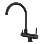 Shurity 470 Rubinetto da cucina Abbattibile sottofinestra 4 vie Nero Opaco