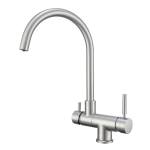 Shurity 470 Rubinetto da cucina Abbattibile sottofinestra 4 vie Nickel Spazzolato