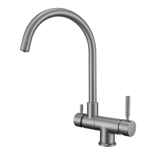 Shurity 470 Rubinetto da cucina Abbattibile sottofinestra 4 vie Grigio