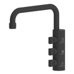 Shurity Napoli Rubinetto di prelievo Sottofinestra per depuratori 3 Vie 6mm. Nero Opaco