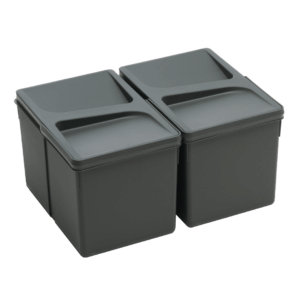 Set 2Pz. - Shurity Dif Dresser Pattumiera raccolta differenziata 12Lt. per base cassettone  - h.216mm