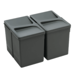 Set 2Pz. - Shurity Dif Dresser Pattumiera raccolta differenziata 15Lt. per base cassettone  - h.266mm