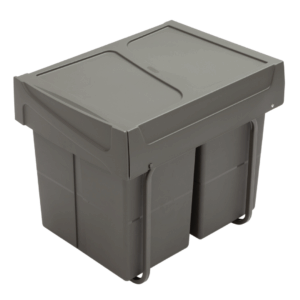 Shurity Dif Slide Pattumiera da incasso per raccolta differenziata 40Lt. (20Lt. + 20Lt.)