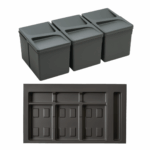Pack Completo - Shurity Dif Dresser N.3 Pattumiere raccolta differenziata 12Lt. h.216mm con base cassettone 900mm.