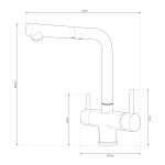 Shurity 382 Rubinetto da cucina con Doccetta estraibile 3 vie Granito Avena - immagine 2