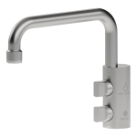 Shurity Napoli Rubinetto di prelievo Sottofinestra per depuratori 2 Vie 6mm. Nickel Spazzolato