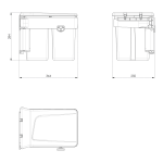Shurity Dif Pattumiera Raccolta differenziata ad anta con coperchio apri e chiudi 20 Litri - immagine 3