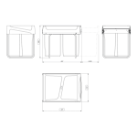 Shurity Dif Slide Pattumiera da incasso per raccolta differenziata 40Lt. (20Lt. + 20Lt.) - immagine 3