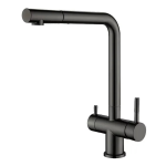 Shurity 382 Rubinetto da cucina con Doccetta estraibile 3 vie Nero Opaco