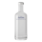 Bottiglia Basic 75cl. Personalizzata Trasparente Acqua Gassata con Tappo Argento (NO LOGO SHURITY)