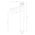 Shurity Roll Colonnina per Erogatore Acqua 3 vie 1/4” - Ottone Spazzolato - immagine 2