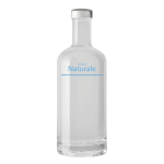 Bottiglia Basic 75cl. Personalizzata Trasparente Acqua Liscia con Tappo Argento  (NO LOGO SHURITY)
