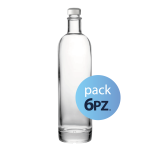 Pack 6pz. - Bottiglia Slowly 75cl. con tappo Argento