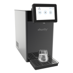Shurity Kansas Electronic Refrigeratore acqua con Filtrazione Sopralavello 50Lt/h. Nero con Display e Porzionatore - 3 Vie Liscia ambiente, fredda e gassata