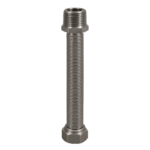 Tubo inox M.F. 3/4" estensibile da 10 cm. a 20 cm.