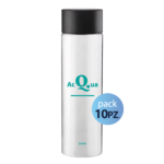 Pack 10pz. - Bottiglia Cilinder 50cl. Personalizzata Trasparente Acqua Liscia con Tappo Nero  (NO LOGO SHURITY)