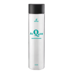 Bottiglia Shurity Cilinder 75cl. Personalizzata Trasparente Acqua Liscia con Tappo Nero