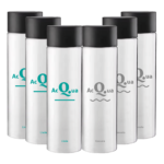 Pack Misto 6pz. - Bottiglia Shurity Cilinder 50cl. Personalizzata Trasparente Acqua Liscia / Acqua Gassata con Tappo Nero (NO LOGO SHURITY)