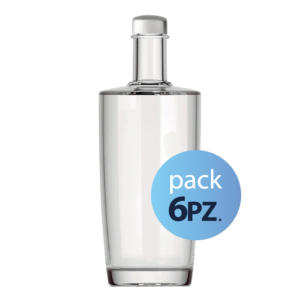 Pack 6pz. - Bottiglia Diam 70cl. con tappo Argento