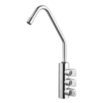 Shurity 302 Acciaio Inox Rubinetto di prelievo 3 vie per depuratori 1/4”mm. Cromo
