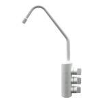 Shurity 302 Acciaio Inox Rubinetto di prelievo 3 vie per depuratori 1/4”mm. Bianco