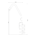 Shurity 302 Acciaio Inox Rubinetto di prelievo 3 vie per depuratori 1/4”mm. Nero Opaco - immagine 2