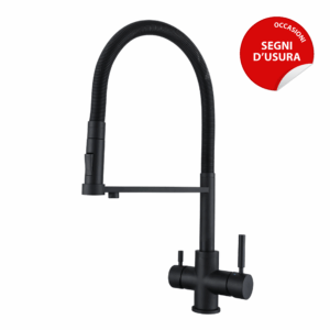 Shurity 560 Rubinetto da cucina con Doccetta 5 vie 3/8” Nero – Prodotto con segni d’usura