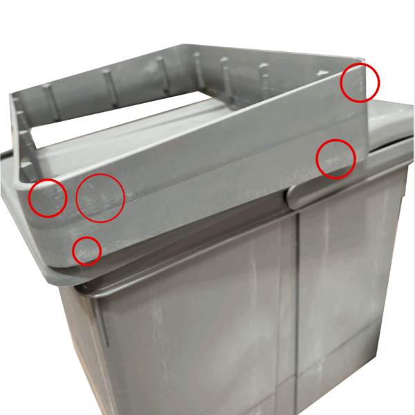 Shurity Dif Pattumiera Raccolta differenziata ad anta con coperchio apri e chiudi 15 Litri – Prodotto con segni d’usura - immagine 4