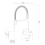 Shurity Milano Rubinetto da cucina a molla 5 vie 3/8” Cromo – Prodotto con segni d’usura - immagine 5