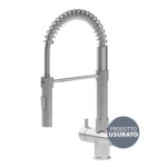 Shurity Milano Rubinetto da cucina a molla 5 vie 3/8” Cromo – Prodotto con segni d’usura