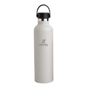 Shurity Water Go Sport Borraccia Termica Acciaio inox con rivestimento in ceramica 1lt. Grigio Tortora con doppio tappo