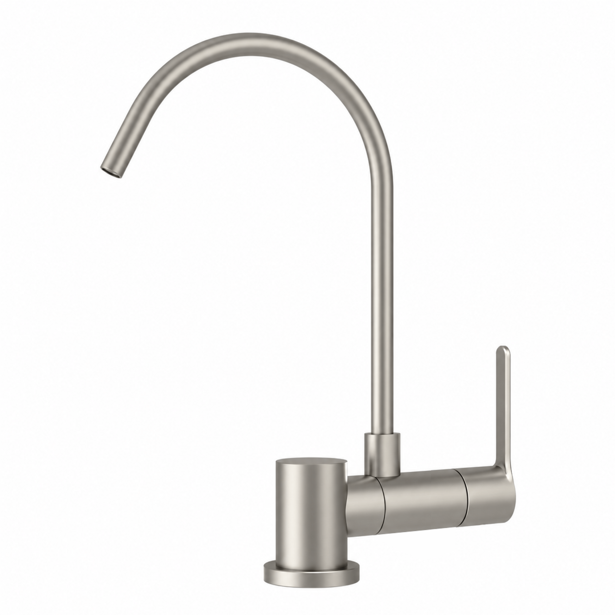 331755-NK Shurity Simple Rubinetto di Prelievo 1 Via Abbattibile Sottofinestra per Depuratori d’acqua 1/4” Nickel Spazzolato - immagine 1