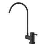 Shurity Simple Rubinetto di Prelievo 2 Vie Abbattibile Sottofinestra per Depuratori d’acqua 1/4” Nero Opaco