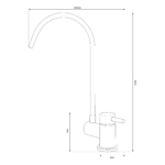 Shurity Simple Rubinetto di Prelievo 2 Vie Abbattibile Sottofinestra per Depuratori d’acqua 1/4” Bianco - immagine 2