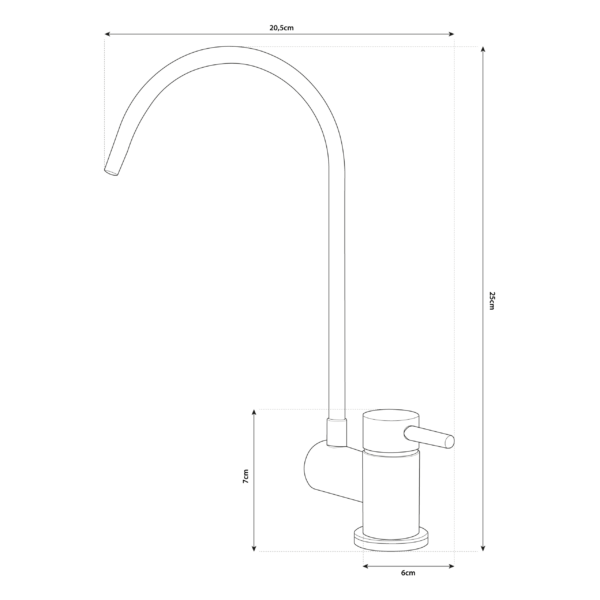 Shurity Simple Rubinetto di Prelievo 2 Vie Abbattibile Sottofinestra per Depuratori d’acqua 1/4” Bianco - immagine 2